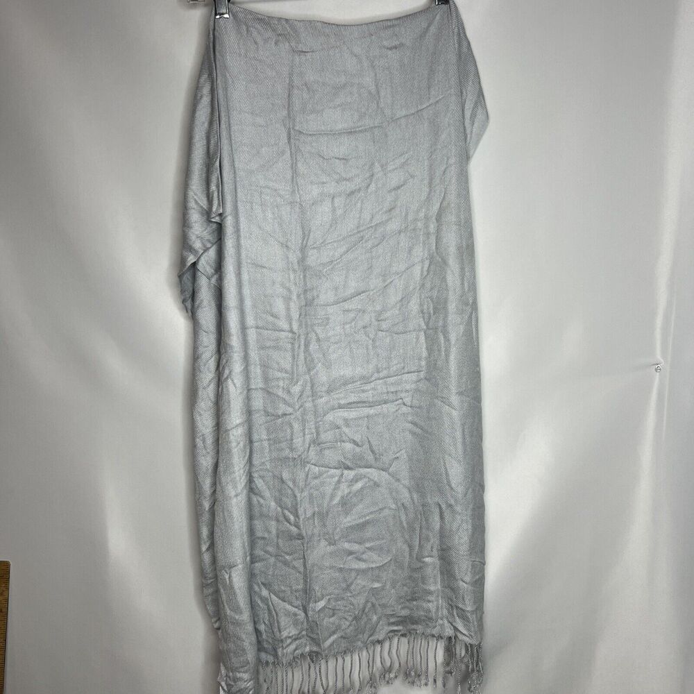 Pashmina BLUE Scarf Wrap Shawl Style Fringe Elegant Classic Fashion 27x68